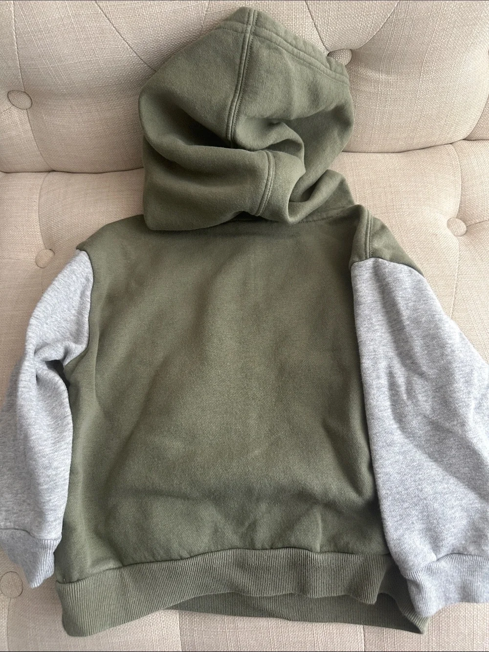 GAP Kids Colorblock Hoodie in Olive, Gray & Navy